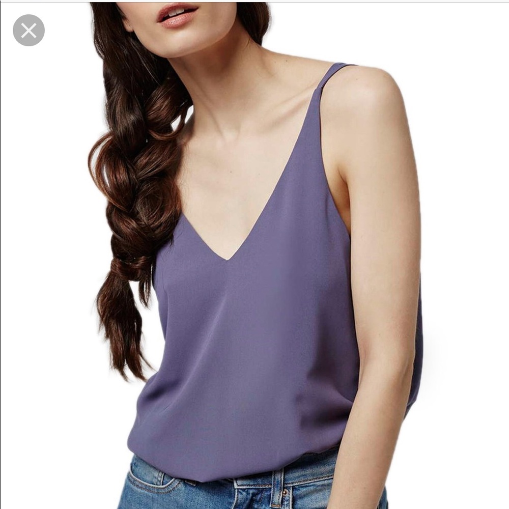 Top shop double strap v back cami